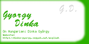 gyorgy dinka business card
