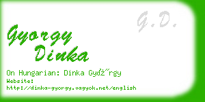 gyorgy dinka business card